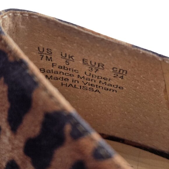 Women's - Franco Sarto Halissa Leopard Pointed Toe Flats, Size 7 - Picture 7 of 8